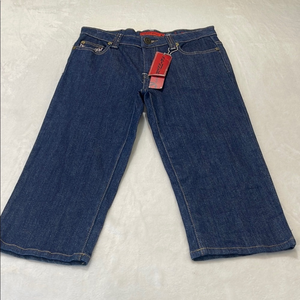 VIGOSS GIRLS SIZE 16R Blue Denim Capri Jeans
